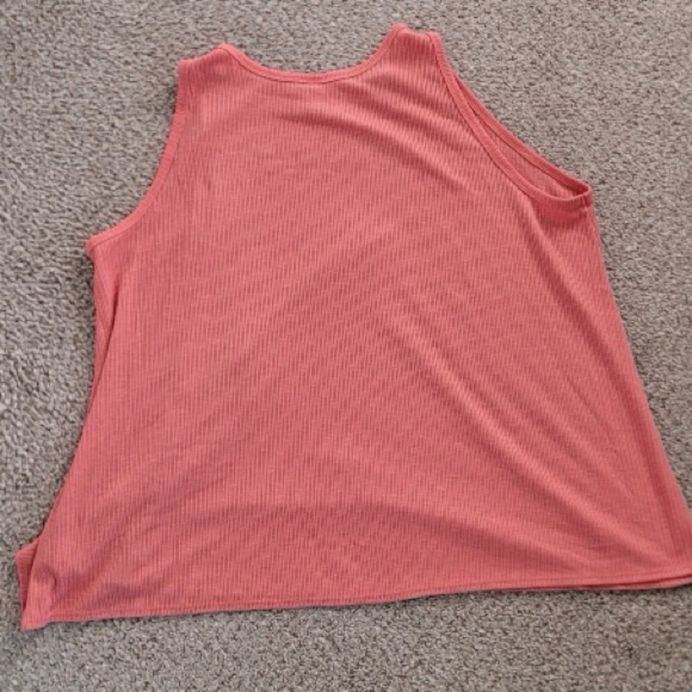 Women’s Ribbed Coral Tank Top - Picture 2 of 6